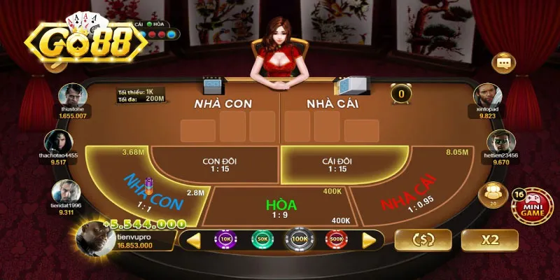 Baccarat game Go88 - Điểm đến uy tín cho người chơi 3 Giao diện baccarat game Go88
